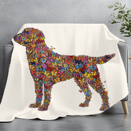 Labrador Retriever Vlindero silhouette | Dog Mama Fleece Deken