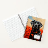 Labrador Retriever voor klaprozen Notitieboek (Binnen)