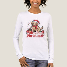 Labrador retriever vrolijk kerstfeest Tri-Blend shirt