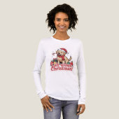 Labrador retriever vrolijk kerstfeest Tri-Blend shirt (Voorkant)