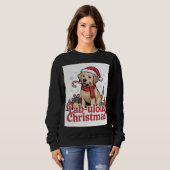 Labrador retriever vrolijk kerstfeest  trui (Voorkant volledig)