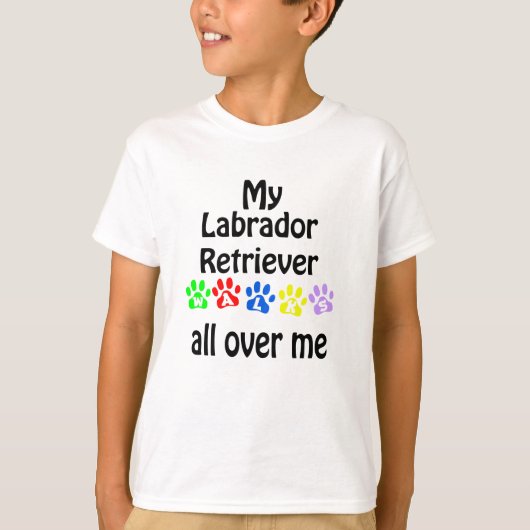 Labrador Retriever Wandelingen Ontwerp T-shirt (Voorkant)