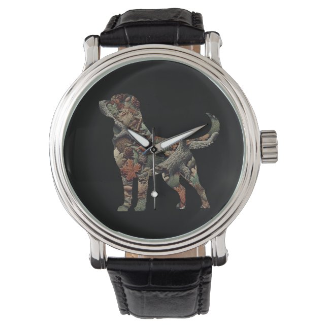 Labrador Retriever Watch, Camo Watch Mannen Horloge (Voorkant)