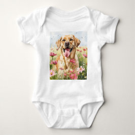 Labrador Retriever Watercolor Baby Bodysuit
