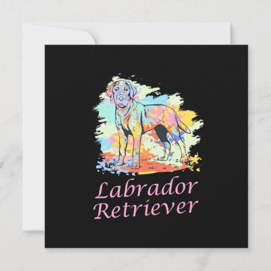 Labrador Retriever Watercolor Kaart (Voorkant)