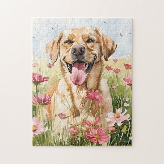 Labrador Retriever Watercolor Puzzle Legpuzzel (Verticaal)