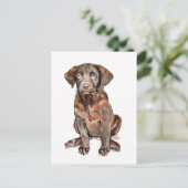 Labrador Retriever Wenskaart Briefkaart (Staand voorkant)