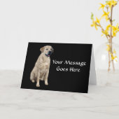 Labrador Retriever Wenskaart Kaart (Gele Bloem)