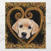 Labrador Retriever Wijn Etiket (Enkel label)