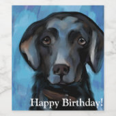 Labrador Retriever Wijn Etiket (Enkel label)