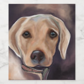 Labrador Retriever Wijn Etiket (Enkel label)