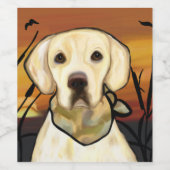 Labrador Retriever Wijn Etiket (Enkel label)