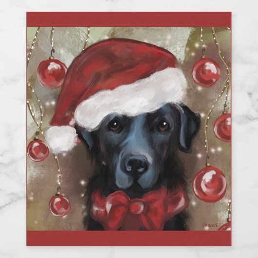 Labrador Retriever  Wijn Etiket (Enkel label)