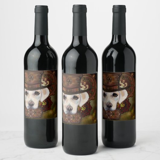 Labrador Retriever Wijn Etiket (Flessen)