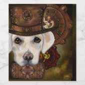 Labrador Retriever Wijn Etiket (Enkel label)