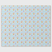 Labrador Retriever Wrapping Paper in Blue Cadeaupapier (Vlak)