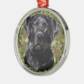 Labrador Retriever Wreath Metalen Ornament (Links)