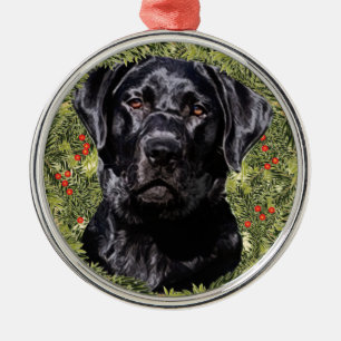 Labrador Retriever Wreath Metalen Ornament