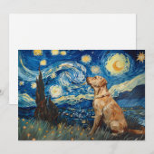 Labrador Retriever Yellow Lab Dog Sterrennacht Kaart (Voorkant / Achterkant)