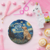 Labrador Retriever Yellow Lab Dog Sterrennacht Papieren Bordje (Feest)