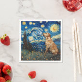 Labrador Retriever Yellow Lab Dog Sterrennacht Servet (Insitu)