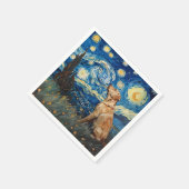 Labrador Retriever Yellow Lab Dog Sterrennacht Servet (Hoek)