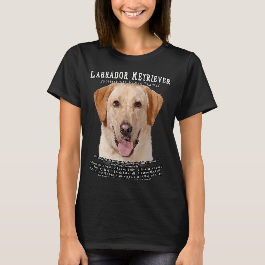 Labrador Retriever Yellow Owner Human Trainer T-shirt (Voorkant)