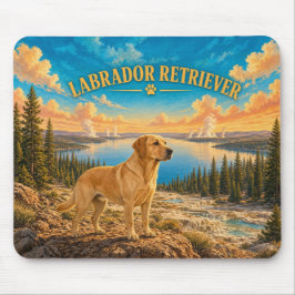 Labrador Retriever, Yellowstone Lake Vintage Water Muismat