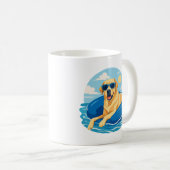 Labrador Retriever Zomer Boot Avontuur Koffiemok (Voorkant rechts)