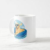 Labrador Retriever Zomer Boot Avontuur Koffiemok (Voorkant links)