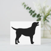 Labrador Retriever (zwart) Briefkaart (Staand voorkant)