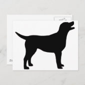 Labrador Retriever (zwart) Briefkaart (Voorkant / Achterkant)
