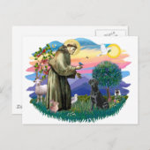 Labrador Retriever (zwart) Briefkaart (Voorkant / Achterkant)