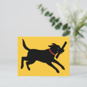 Labrador Retriever (zwart) Briefkaart (Staand voorkant)