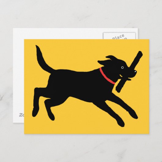 Labrador Retriever (zwart) Briefkaart (Voorkant / Achterkant)