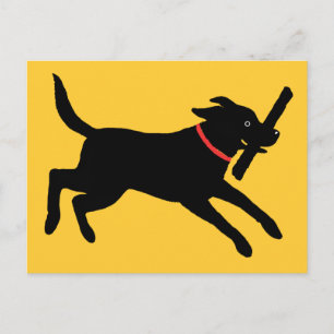 Labrador Retriever (zwart) Briefkaart