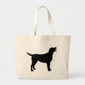 Labrador Retriever (zwart) Grote Tote Bag (Voorkant)