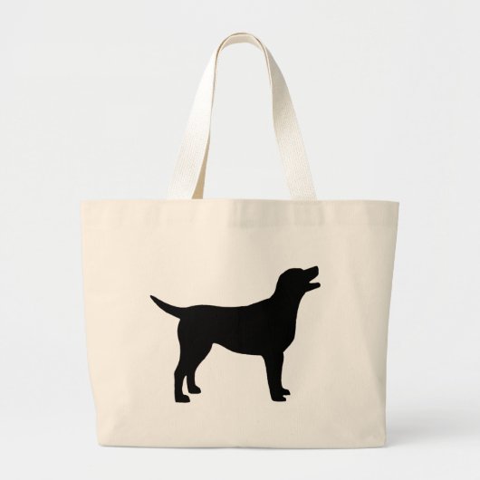 Labrador Retriever (zwart) Grote Tote Bag (Voorkant)