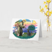 Labrador Retriever (zwart) Kaart (Gele Bloem)