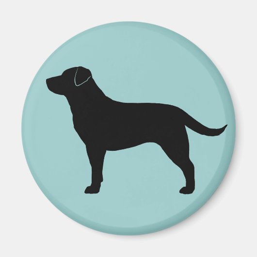 Labrador Retriever (zwart) Magneet (Voorkant)