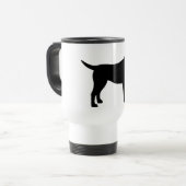 Labrador Retriever (zwart) Reisbeker (Voorkant links)