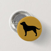 Labrador Retriever (zwart) Ronde Button 3,2 Cm (Voorkant /achterkant)
