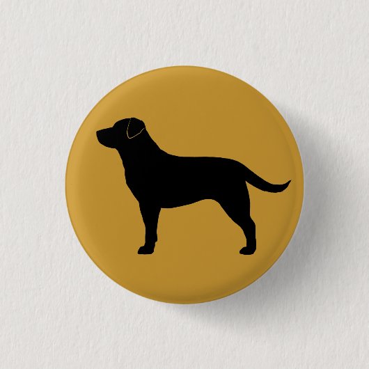 Labrador Retriever (zwart) Ronde Button 3,2 Cm (Voorkant)