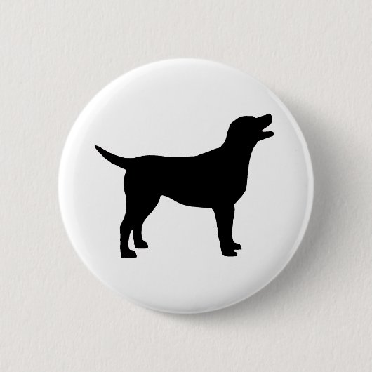 Labrador Retriever (zwart) Ronde Button 5,7 Cm (Voorkant)