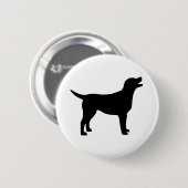 Labrador Retriever (zwart) Ronde Button 5,7 Cm (Voorkant /achterkant)