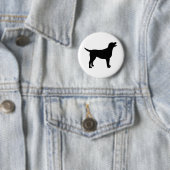 Labrador Retriever (zwart) Ronde Button 5,7 Cm (In situ)