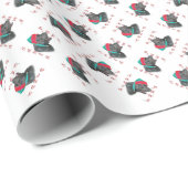 Labrador Retriever (zwart) Santa Paws Cadeaupapier (Rol Hoek)