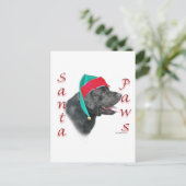 Labrador Retriever (zwart) Santa Paws Feestdagenkaart (Staand voorkant)