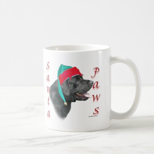 Labrador Retriever (zwart) Santa Paws Koffiemok (Rechts)