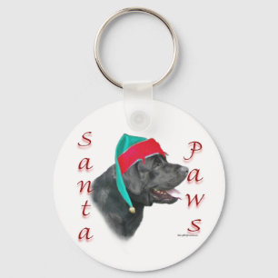 Labrador Retriever (zwart) Santa Paws Sleutelhanger